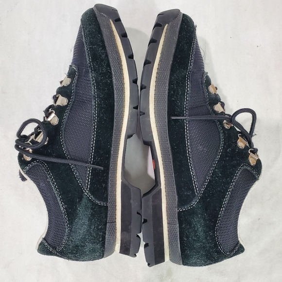 LUGZ Men's Black Low Top Leather Suede Hiking Shoe Boots Sneakers Size 9 Y2K - Picture 7 of 12